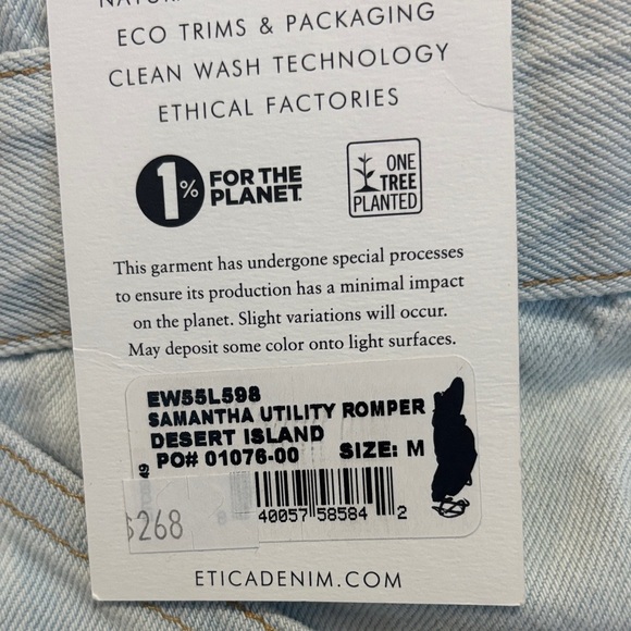 STUNNING Etica Light Blue Denim Romper. (M) - Picture 4 of 4